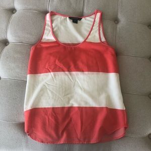 White / Coral Tank